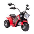 HOMCOM 6V Kids Electric Motorbike 3 Wheels Ride On Toy with Horn Headlights Realistic Sounds for Girl Boy 18-36 Months Red