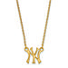 Women's New York Yankees 18'' 10k Yellow Gold Small Pendant Necklace