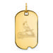 Women's St. Louis Cardinals 10k Yellow Gold Small Dog Tag Pendant