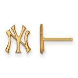 Women's New York Yankees 14k Yellow Gold Extra Small Post Earrings