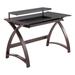 Bentley Mid-Century Modern Office Desk in Dark Grey Wood and Black Glass by LumiSource - Lumisource OFD-BENTLEY DGYBK