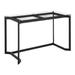 Masters Modern Office Desk in Black Steel with Clear Glass Top by LumiSource - Lumisource OFD-MSTR BKCL