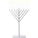 Metal Silver Coated Hanukkah Menorah For Synagogue