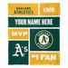 The Northwest Group Oakland Athletics 50'' x 60'' Colorblock Personalized Silk Touch Throw