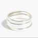 J. Crew Jewelry | J. Crew Flat Ring Set Of 3 | Color: Silver | Size: 7