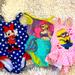 Disney Swim | 3 One Piece Swimsuits 4t | Color: Blue/Pink | Size: 4tg