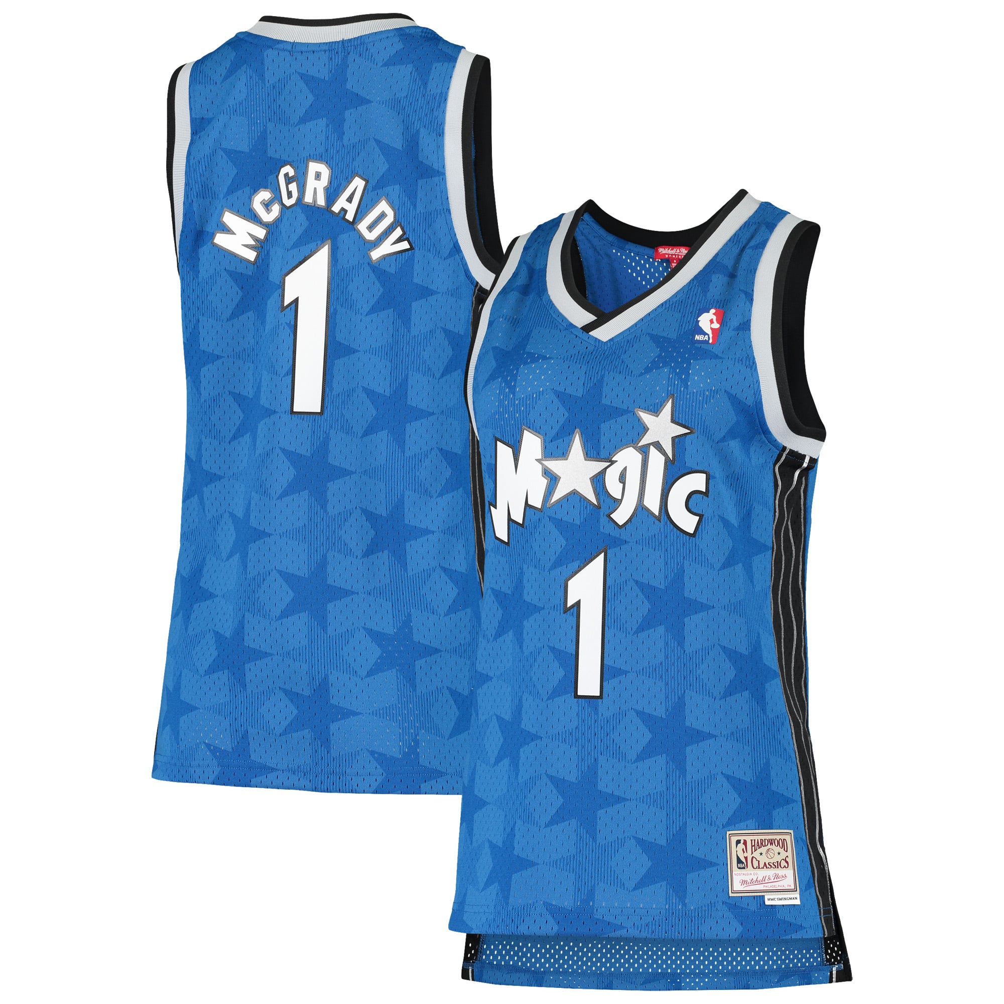 Mitchell & Ness Tracy McGrady Damen-Swingman-Trikot, blau, Orlando Magic 2000/01, Hardwood Classics