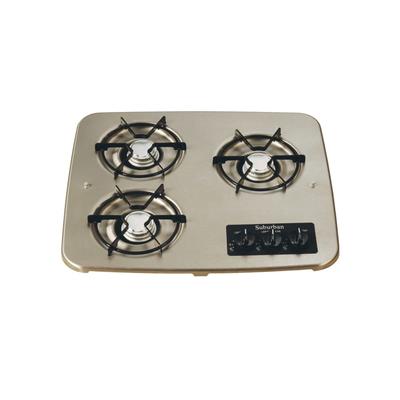 Suburban Mfg Drop In 3 Burner Cook Top Stainless Steel 2938AST