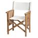 Director's Chair II w/727 Sailbags Cloth Seat Covers - Prime Teak by Whitecap Teak 61054