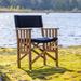 Teak Director's Chair II with Navy Seat Cushions - Prime Teak by Whitecap Teak 61052