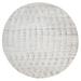 Shahbanu Rugs Ivory Tone on Tone Repetitive Curvilinear Design Hand Knotted Undyed Natural Wool Round Rug (9'10" x 9'10")