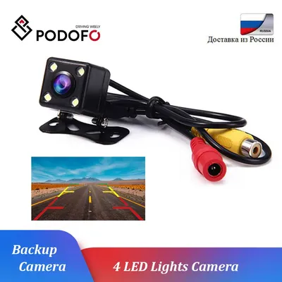 PodoNuremberg-Caméra de recul de voiture à vision nocturne 4 LED caméra de recul universelle