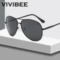 VIVIBEE-Lunettes de soleil polarisées à monture métallique pour homme et femme verres solaires