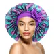 Grand Bonnet en Satin élastique Bonnet de sommeil pour femmes motif africain imprimé Ankara
