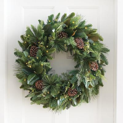 Christmas Farmhouse Cordless Wreath - 32
