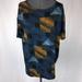 Lularoe Tops | Lularoe Irma Size Xxs (Nwt) | Color: Blue/Gold | Size: Xxs