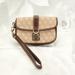 Dooney & Bourke Bags | Dooney & Bourke Designer Monogram Pouch Wristlet | Color: Brown/Tan | Size: Small