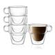 JoyJolt Stoiva Double Wall Insulated Coffee Mugs – 11.5 oz Glasses Set with Handle, Ideal for Hot and Cold Drinks – Large Mugs for Coffee, Latte, Cappuccinos, Tea – Stackable, Modern Design – Set of 4