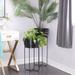 Cosmoliving by Cosmopolitan 2-Piece Iron Planter Set Metal in Black | 30.63 H x 12.38 W x 12.38 D in | Wayfair 010854