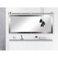 Wade Logan® Karlyn Wood Framed Barn Door Bathroom/Vanity Mirror in Silver | 30.5 H x 53.5 W x 0.75 D in | Wayfair 427B806C2B1E410E87DBEBC14B269246