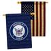 Breeze Decor Proud Dad Sailor 2-Sided Polyester 40 x 28 in. House Flag in Blue/White | 40 H x 28 W in | Wayfair BD-MI-HP-108520-IP-BOAA-D-US20-UN