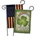 Breeze Decor Happy St. Patricks Day 2-Sided Polyester 18 x 13 in. Garden Flag in Green | 18.5 H x 13 W in | Wayfair