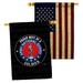 Breeze Decor Army Proud Wife Soldier 2-Sided Polyester 40 x 28 in. House Flag in Blue/Red | 40 H x 28 W in | Wayfair