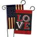 Breeze Decor Red Love 2-Sided Polyester 18 x 13 in. Garden Flag in Black | 18.5 H x 13 W in | Wayfair BD-VA-GP-101059-IP-BOAA-D-US18-SB