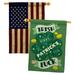 Breeze Decor Irish Luck 2-Sided Polyester 40 x 28 in. House Flag in Green/Yellow | 40 H x 28 W in | Wayfair BD-SA-HP-102035-IP-BOAA-D-US17-BD