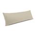 Orren Ellis Kenitha Down Blend Rectangular Lumbar Pillow Down/Feather/Linen in White/Brown | 14 H x 48 W x 6 D in | Wayfair