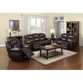 Wildon Home® Armanda 3 Piece Faux Leather Reclining Living Room Set Faux Leather in Brown | 39.5 H x 86 W x 38 D in | Wayfair Living Room Sets