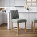 Alcott Hill® Destefano 24.5" Counter Stool Wood/Upholstered in Gray | 39.5 H x 19 W x 24.5 D in | Wayfair DAF01FD18439486AB4E43C9C6B2089EF