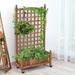 Arlmont & Co. Bardot Wood Planter Box w/ Trellis Wood in Brown | 50 H x 25 W x 11 D in | Wayfair FF0637520F444C68A192DBE62F5DD6D7