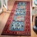 Blue/Red 27 x 0.59 in Indoor Area Rug - Union Rustic Ayla Oriental Area Rug Polypropylene | 27 W x 0.59 D in | Wayfair