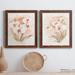 Red Barrel Studio® White & Coral Orchid I - Picture Frame Painting Print Set on Canvas Canvas, in Black/Blue/Green | Wayfair