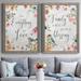 Red Barrel Studio® Spring Bird Love - 2 Piece Picture Frame Textual Art Set on Canvas Canvas, Solid Wood in Black/Red/White | 20 H x 17 W in | Wayfair