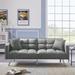 Latitude Run® 74.8" Velvet Square Arm Sleeper Velvet in Gray | 31.5 H x 74.8 W x 26.77 D in | Wayfair Sofas A665DBA7A2FA4405956B17C6B2828B5D