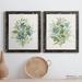 Gracie Oaks Greenery I - Picture Frame Painting Print Set on Canvas Canvas, Solid Wood in Black/Blue/Green | 37.5 H x 55 W x 1.5 D in | Wayfair