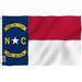 ANLEY North Carolina State 2-Sided 36 x 60 in. House Flag, Polyester in Blue/Red | 36 H x 60 W in | Wayfair A.Flag.StateNorthCarolina