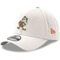 Men's New Era White Cleveland Browns Throwback Logo Iced II 39THIRTY Flex Hat