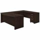 Bush Business Furniture Studio C 72W x 36D U Shaped Desk with Mobile File Cabinet in Black Walnut - Bush Business Furniture STC004BWSU