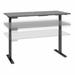 Move 60 Series by Bush Business Furniture 60W x 30D Electric Height Adjustable Standing Desk in Platinum Gray with Black Base - Bush Business Furniture M6S6030PGBK