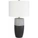 Patria 26"H x 14"W x 14"D Modern End Table Lamp Gray/Black/White/Off White/Nickel/Translucent Table Lamp - Hauteloom