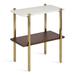 Kate and Laurel Abcott Wood and Metal Side Table - 20x12x24