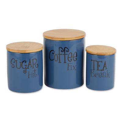 DII Coffee/Sugar/Tea Ceramic Canister (Set of 3)