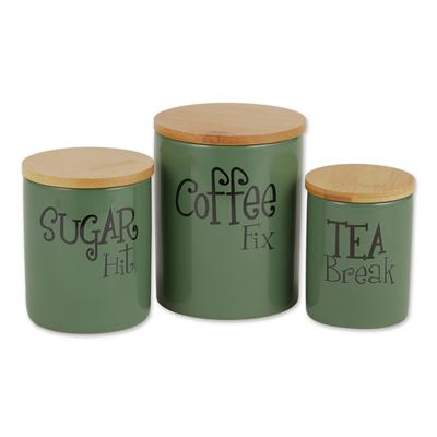 DII Coffee/Sugar/Tea Ceramic Canister (Set of 3)