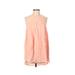 TOBI Casual Dress - Shift High Neck Sleeveless: Pink Print Dresses - Women's Size Small