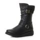 AJVANI low wedge heel knitted collar buckle comfort calf boots size 4 37