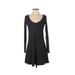 Billabong Casual Dress - A-Line: Gray Solid Dresses - Women's Size X-Small