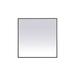 Mercury Row® Piche Inch LED Mirror w/ Adjustable Color Temperature 3000K/4200K/6400K Metal in White/Black | 36 H x 36 W x 1.7 D in | Wayfair